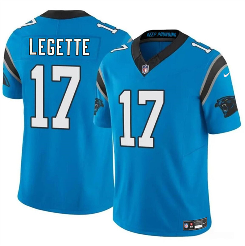 Youth Blue Carolina Panthers #17 Xavier Legette 2024 Draft F.U.S.E. Vapor Limited Stitched Football Jersey